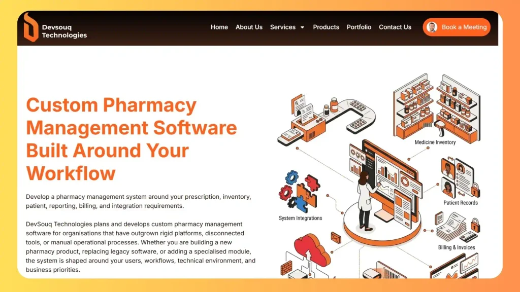 1. DevSouq Technologies - Custom Pharmacy Delivery Software Development