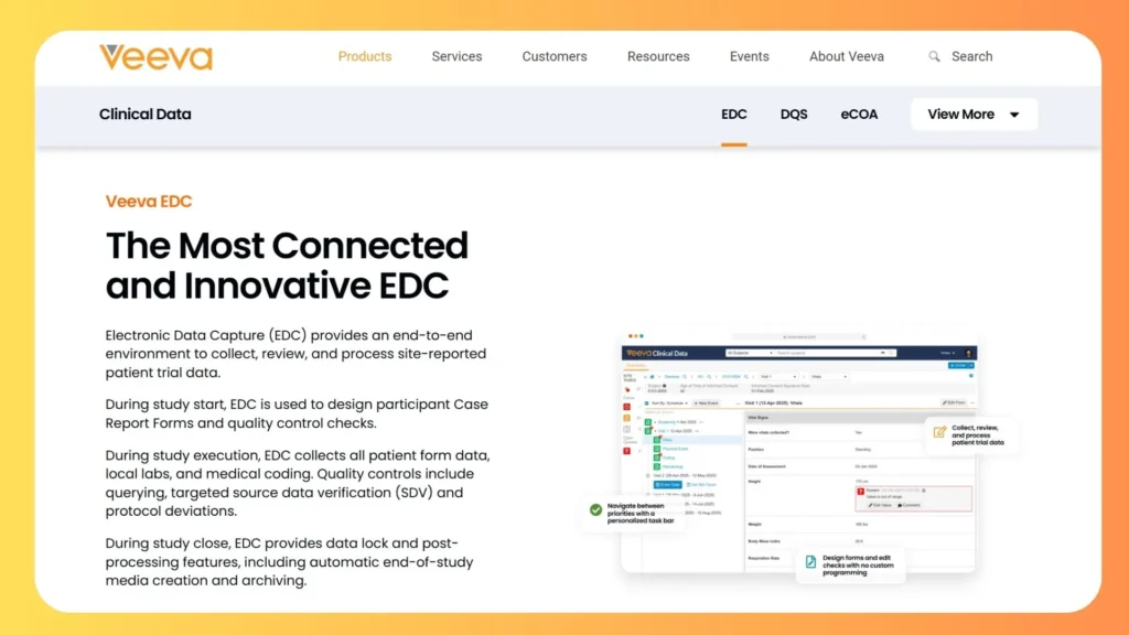 3. Veeva Vault EDC - Best for Existing Veeva Customers