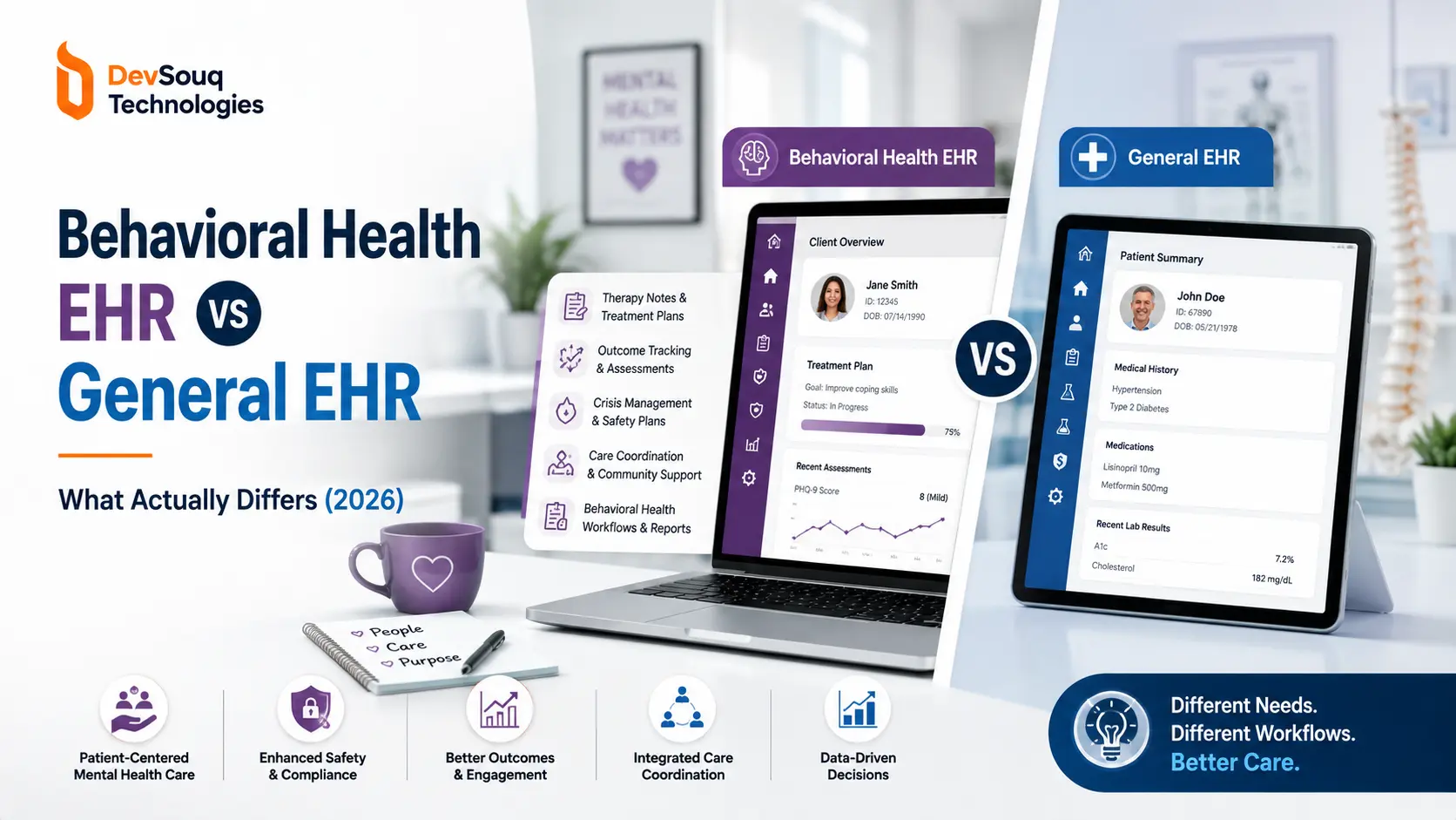 Behavioral Health EHR vs General EHR, What Actually Differs (2026)